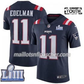 Maillot New England Patriots Julian Edelman 11 Nike Bleu 2019 Super Bowl LIII - Enfant